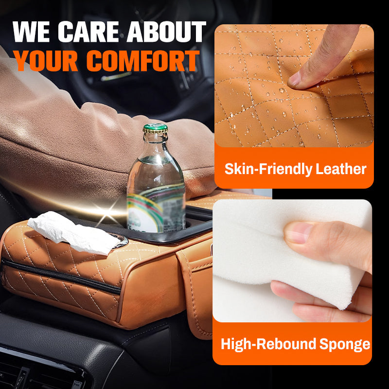 🛋️ 60% OFF NOW! 🚗 Integrated Pressurized Multifunctional Car Armrest Heightening Pad – Ergonomic Support, Extra Storage & Universal Fit 💺