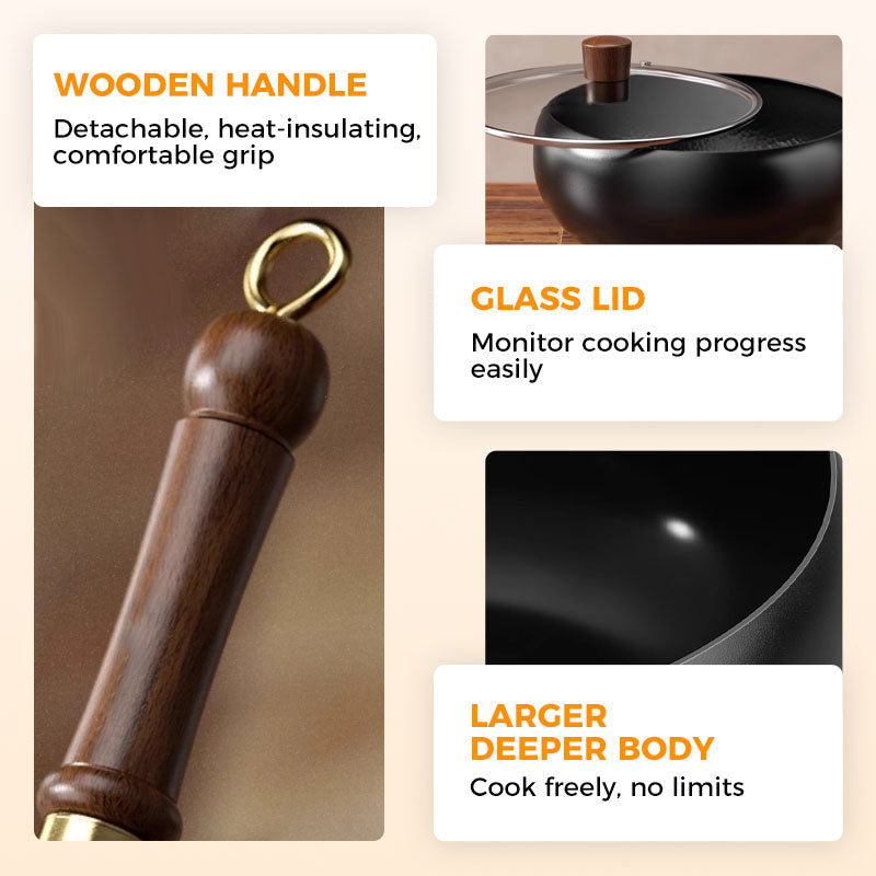 ⏰ Now only 50% off!⌛Uncoated Thick Iron Pot