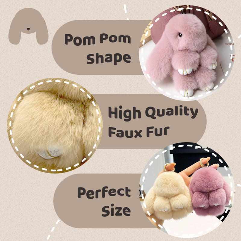 ⏳LAST WEEK SALE: ￡6.99!!🐰Handmade Soft Bunny PomPom Charms
