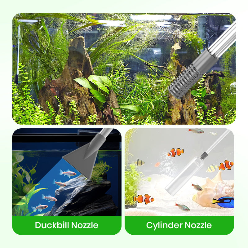 🐠 60% OFF LIMITED STOCK! ✨ Aquarium Vacuum Cleaner with Siphon - Gravel Filter & Flow Control for Effortless Water Change & Tank Maintenance 💦🌿