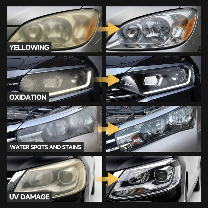 Car Restoration &  Detailing Kit - Headlight + Tire+ Wheel