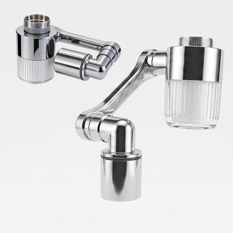 3D Filter Faucet Set - Multi-Angle Swivel Faucet Aerator with 3 Included Filter Cartridges, Anti-Splash Soft Aeration, Transparent Visible Filter Housing, Compatible with Kitchen, Bathroom & Laundry Faucets