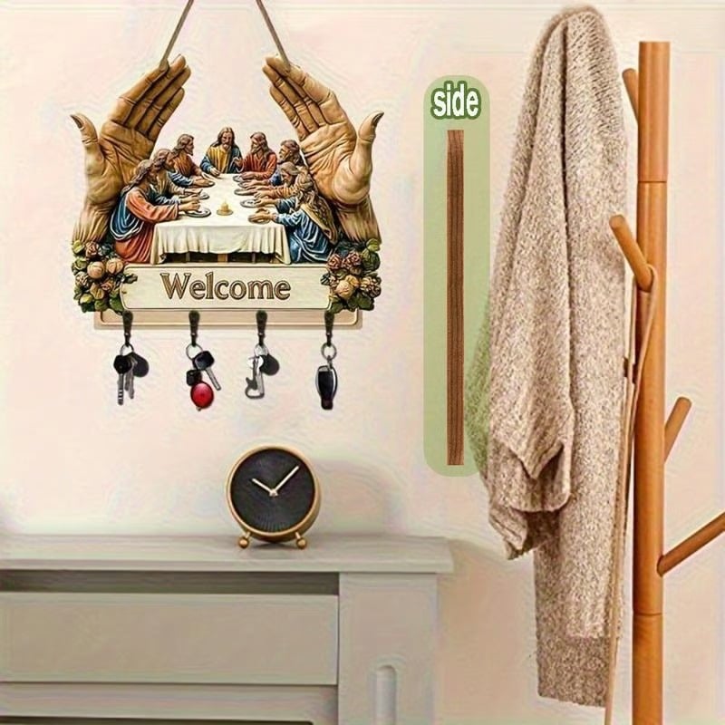 ⏳Limited-time 50% off⏰ Jesus & Disciples Wall Art Key Holder✝️
