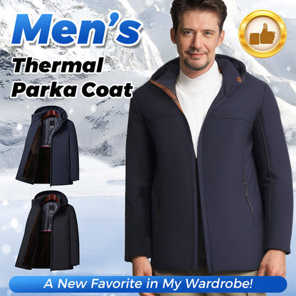 🎅 Xmas Sales: 54% OFF🖤Men’s Thermal Thick Hooded Parka Coat