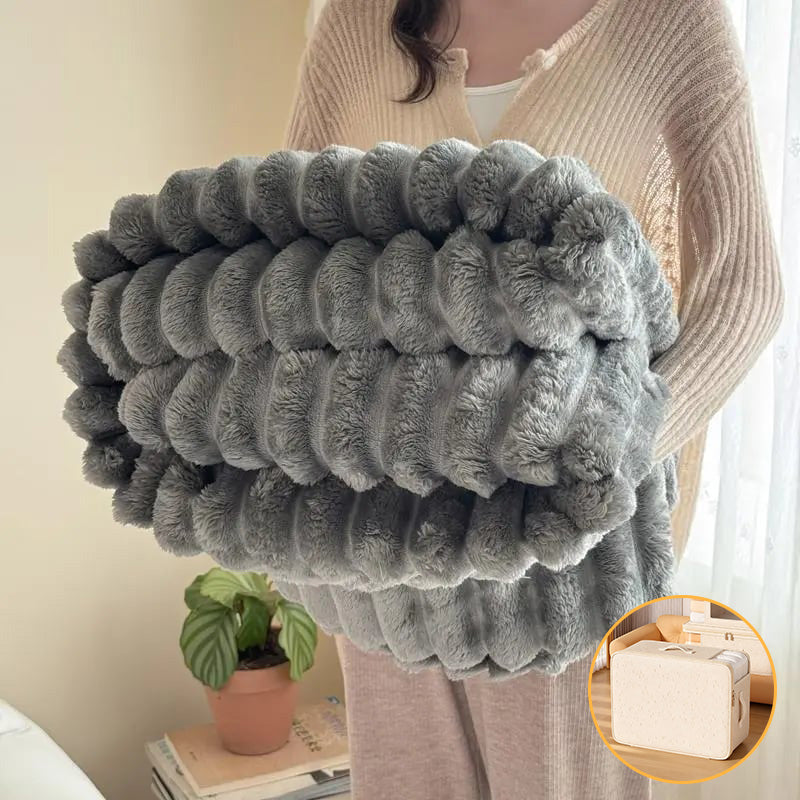 🎅Xmas Hot Sales - 🔥🔥50% OFF🔥🔥🛏️Thickened rabbit plush&milk velvet cover blanket