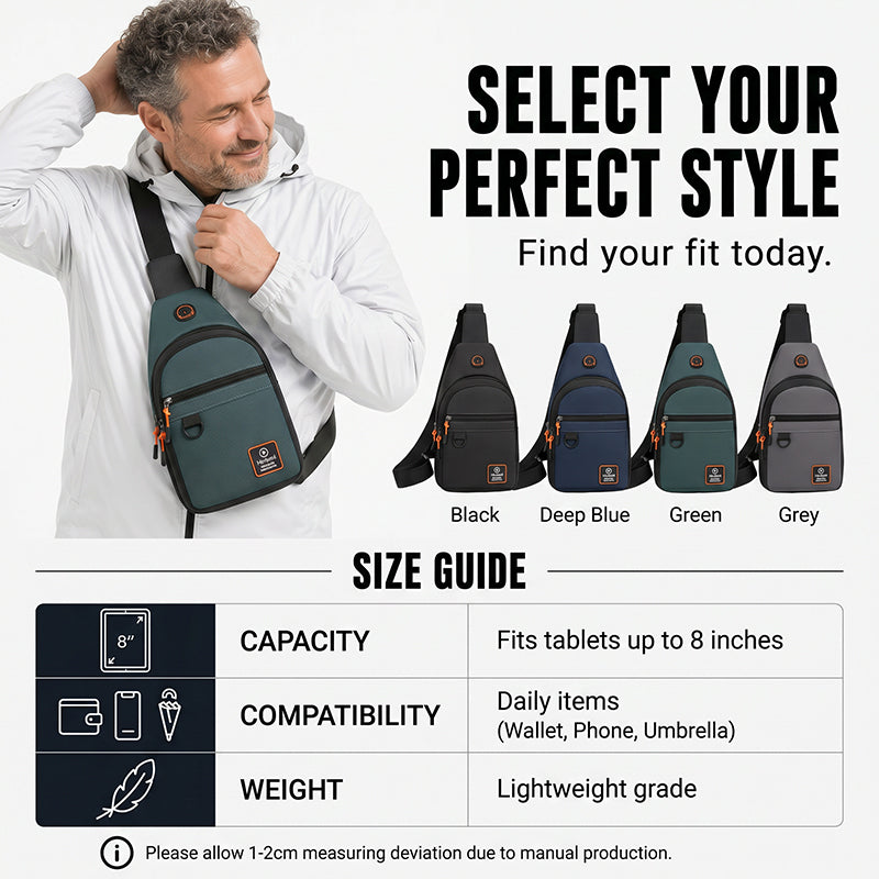 ⏰ LIMITED TIME 50% OFF! 🔥Waterproof Multi-pocket Crossbody Sling Bag