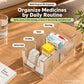 🗄️ 50% OFF! Transparent Extendable Storage Organiser – adjustable 24.5–43cm, clear PET walls let you see every item at a glance. Perfect for medicines, supplements & toiletries – no more rummaging! 🏠✨