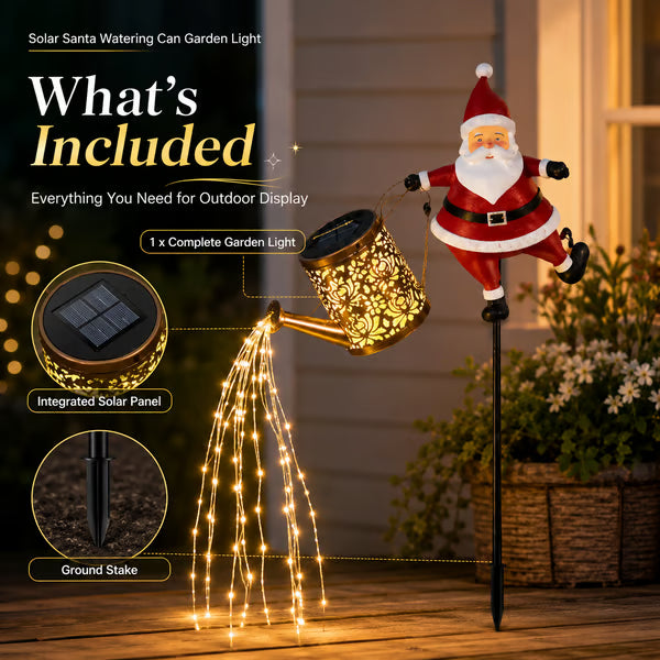 🎅 50% OFF FLASH SALE! ✨Santa Watering Can Solar Light with Ground Stake