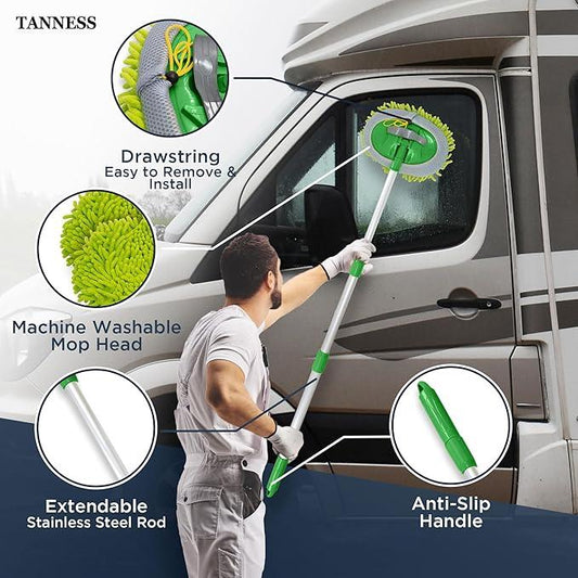 Durable Aluminum Long Handle Telescopic Car Wash Mop