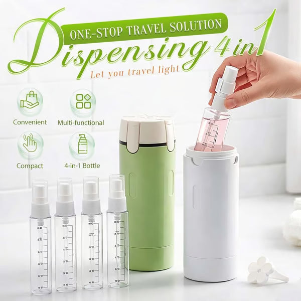 📢📢45% OFF —4-in-1 Refillable Travel Dispenser Bottles