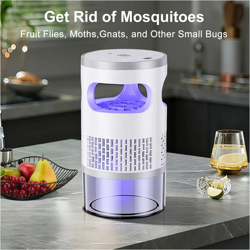 🦟 50% OFF NOW!🔇 Indoor LED Bug Zapper – Bionic UV Light Trap & Night Light – Quiet & Safe for Bedroom – Chemical-Free Mosquito Killer 💡
