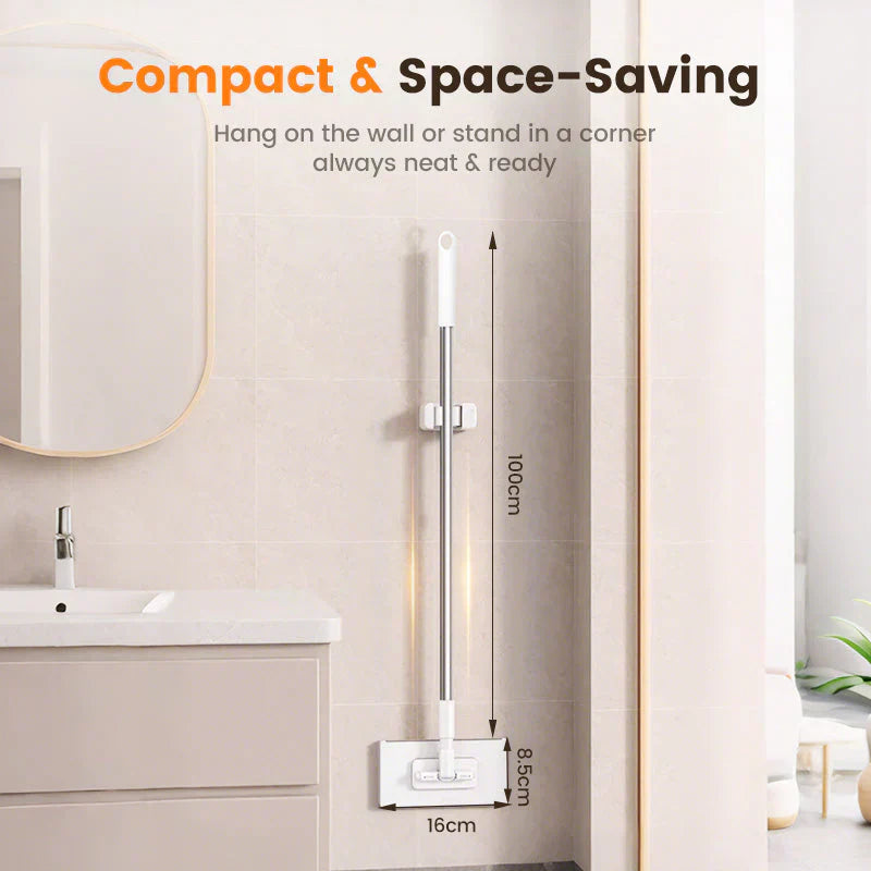 🔥Hot Sale 50% OFF🔥Flat Mop with Stainless Steel Handle, come with Reusable Washable Mop Cloths🏆