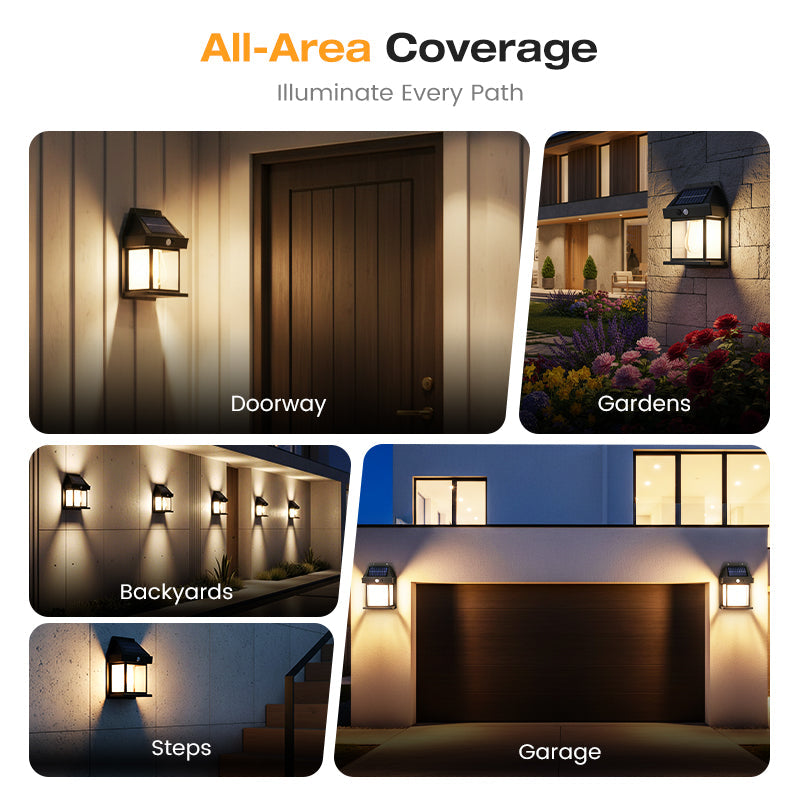 🎁 50% OFF! 💡 SOLAR WALL LIGHT - Motion Sensor & Weatherproof 🌟🛒