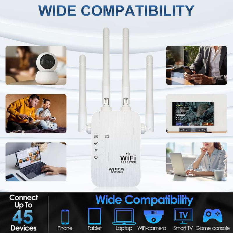 🎁Last day—50% OFF !🔥 2026 WiFi amplifier – 1200 Mbit/s, dual band (5 GHz / 2.4 GHz) 📶 Maximum signal amplification – stable connection throughout your home!