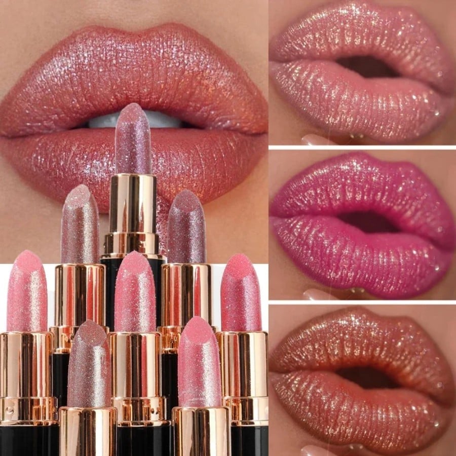 📢📢BUY 1 GET 1 FREE⏰⏰✨BUY 1 GET 1 FREE🎉Diamond Lip Gloss Glitter Lipstick Waterproof