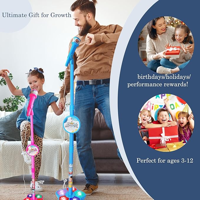 🎤Microphone Toy, Karaoke Machine Toy with Light✨