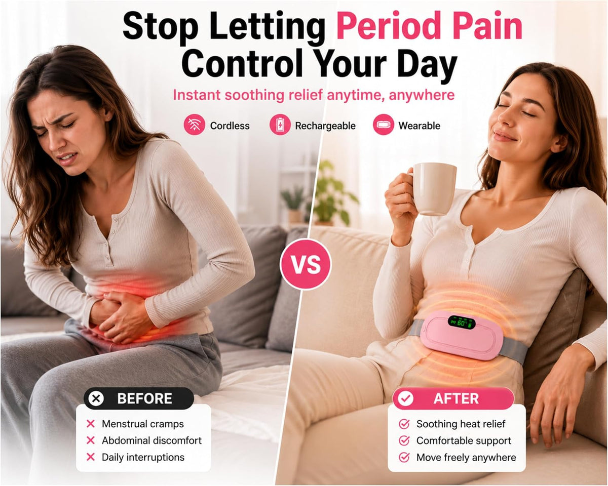 🏆 LIMITED-TIME 50% OFF! ✨The best gift for her! Dynamic massage and heating belt for menstruation