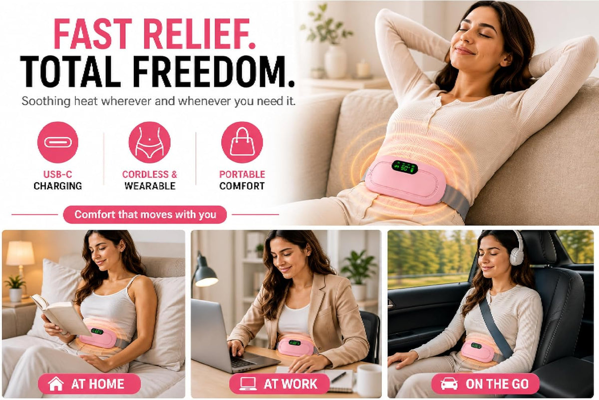 🏆 LIMITED-TIME 50% OFF! ✨The best gift for her! Dynamic massage and heating belt for menstruation