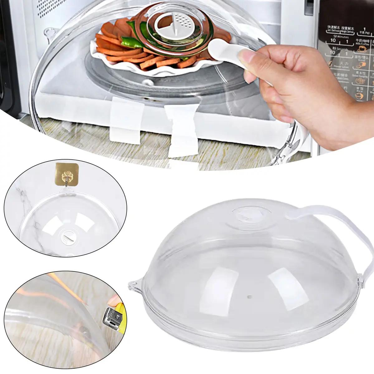 Microwave Food Dish Anti-Splatter Cover Guard Lid Steam Vents Plate Covers UK Kitchen Plastic