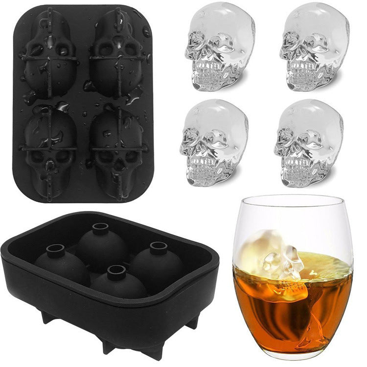 🧊 Special Price £8.99 ! 🔥Buy 2 Get 1 Free💀DIY Silicone Skull Ice Cube Tray – Giant Slow-Melt Skull for Whiskey & Cocktails – Food-Grade & Multi-Use Mold 🥃