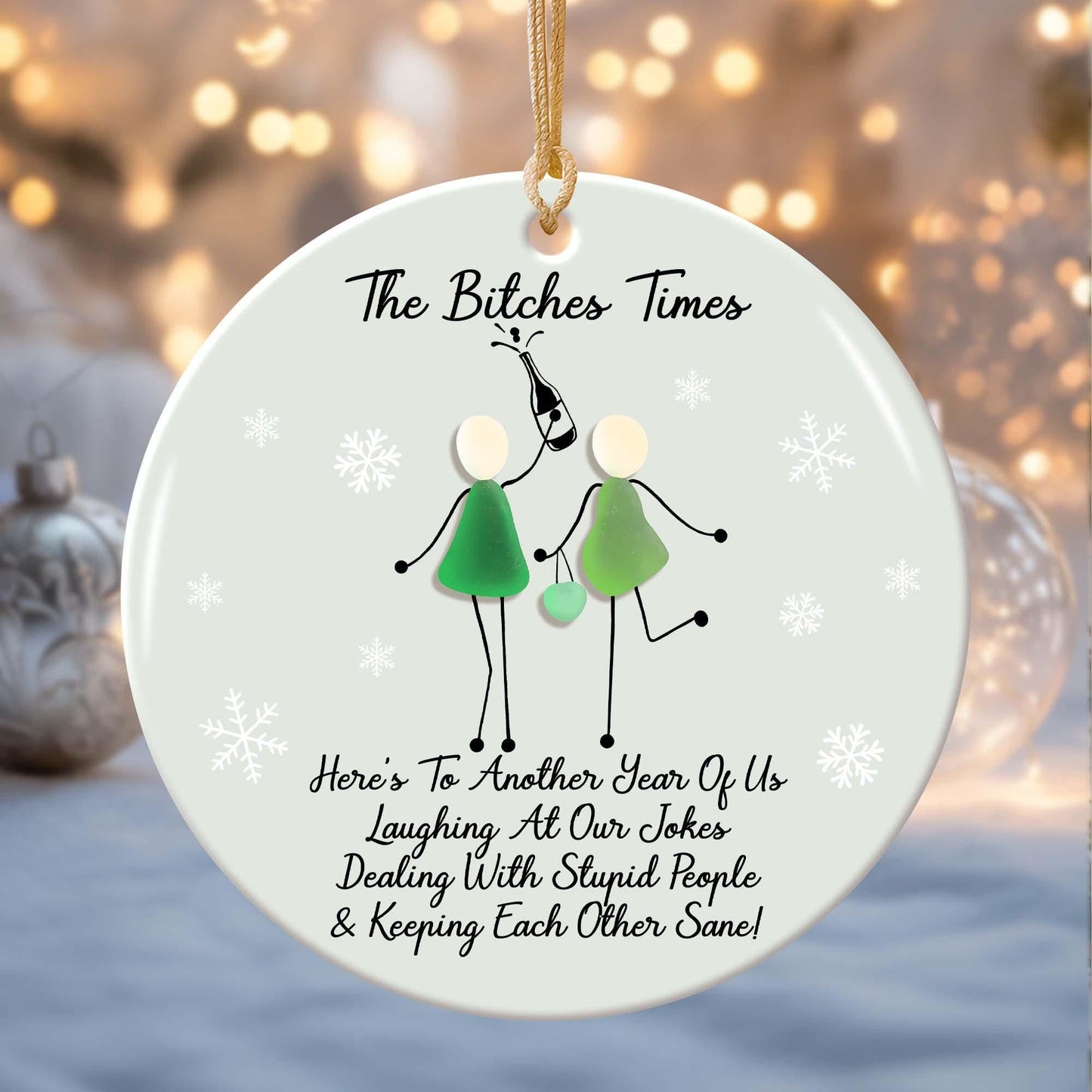 🔥Last Day: BUY 2 GET 1 FREE 💝Christmas Friendship Sea Glass Decoration✨Shaped by Nature & Crafted by Hand!