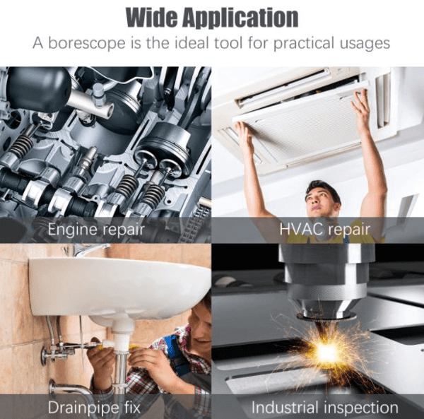 🔍 50% OFF! ✨ 3-IN-1 ENDOSCOPE - 2.0MP HD with 6 LED Lights, IP67 Waterproof, Compatible with Smartphones for Home Inspection and DIY Projects 📱🛠️