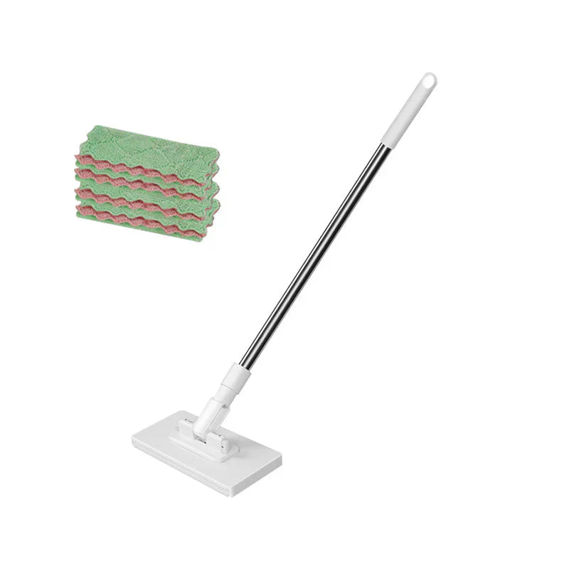 🔥Hot Sale 50% OFF🔥Flat Mop with Stainless Steel Handle, come with Reusable Washable Mop Cloths🏆