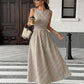 🌈2026 Summer Hot Sale 50% OFF!✨Women’s Off Shoulder Bubble Sleeve Slit Summer Dress – Elegant Holiday & Party Midi Dress