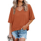 🏖️Summer Cool Deal: ONLY ￡12.99!💃Women's Half Sleeve V-Neck Top with Patchwork Hem