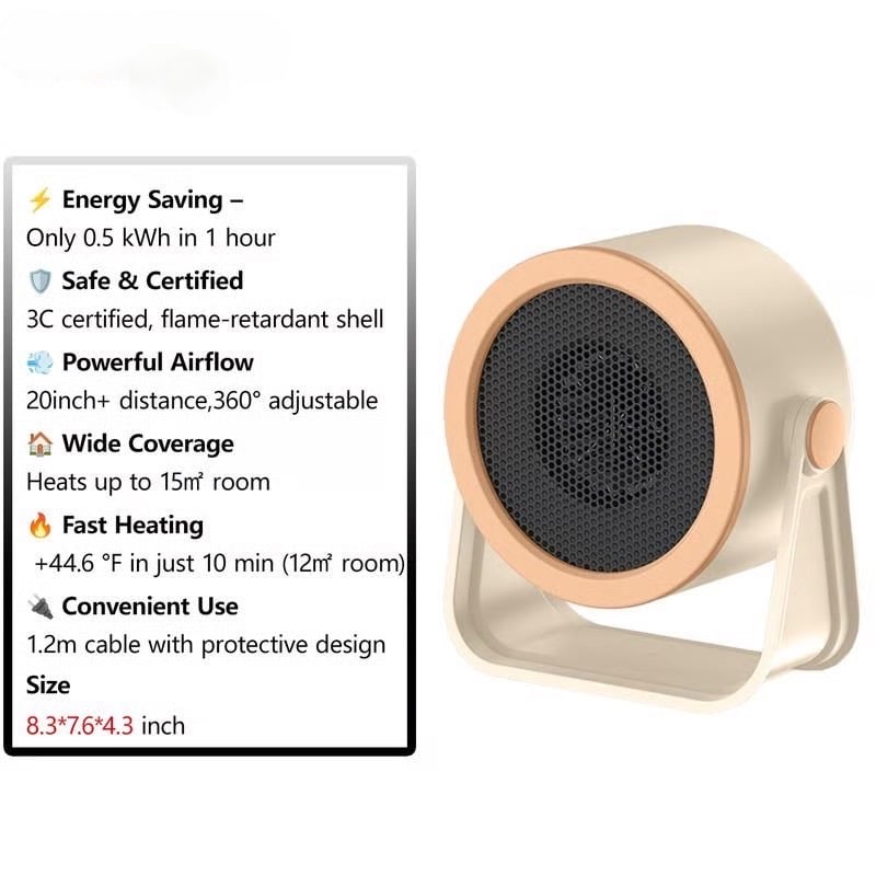 🎅LAST DAY SALE 60% OFF!!⚡50K+ SOLD!❄️2026 Portable Instant-Heat Heater – Outdoor & Desktop Mini Radiator