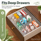🗄️ 50% OFF! Transparent Extendable Storage Organiser – adjustable 24.5–43cm, clear PET walls let you see every item at a glance. Perfect for medicines, supplements & toiletries – no more rummaging! 🏠✨