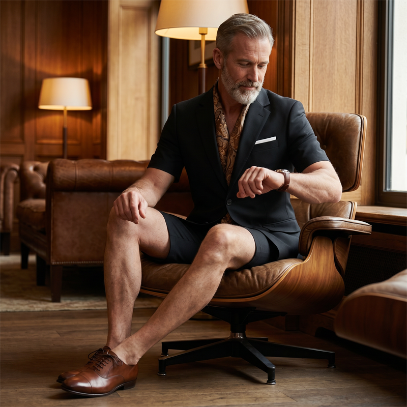 Men's Short Sleeve Suit 2-Piece Set