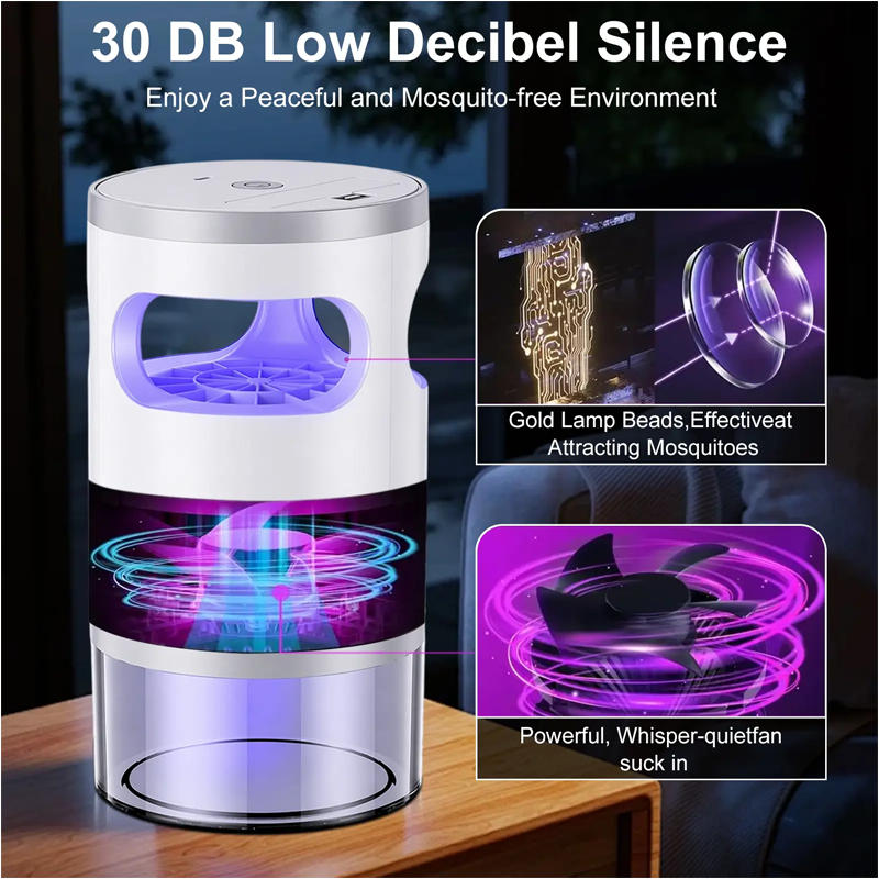 🦟 50% OFF NOW!🔇 Indoor LED Bug Zapper – Bionic UV Light Trap & Night Light – Quiet & Safe for Bedroom – Chemical-Free Mosquito Killer 💡