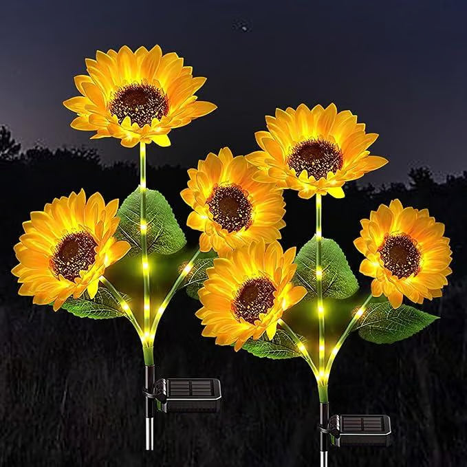 🌻60% OFF FLASH SALE! ✨Sunflower Solar Lights – Glowing Decor for Garden 🌿