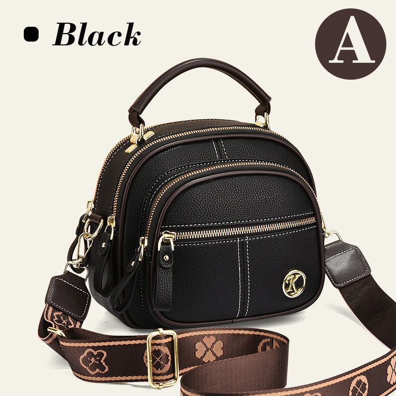 🎉Limited Time 50% 0FF🎁Classic Multifunctional Compartments Adjustable Wide Shoulder Strap PU Leather Crossbody Bag