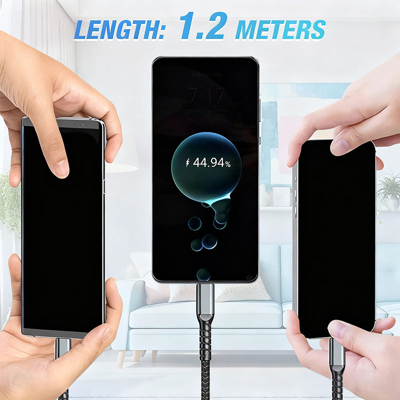 ⏳Transparent Luminous 3-in-1 Fast Charging Cable