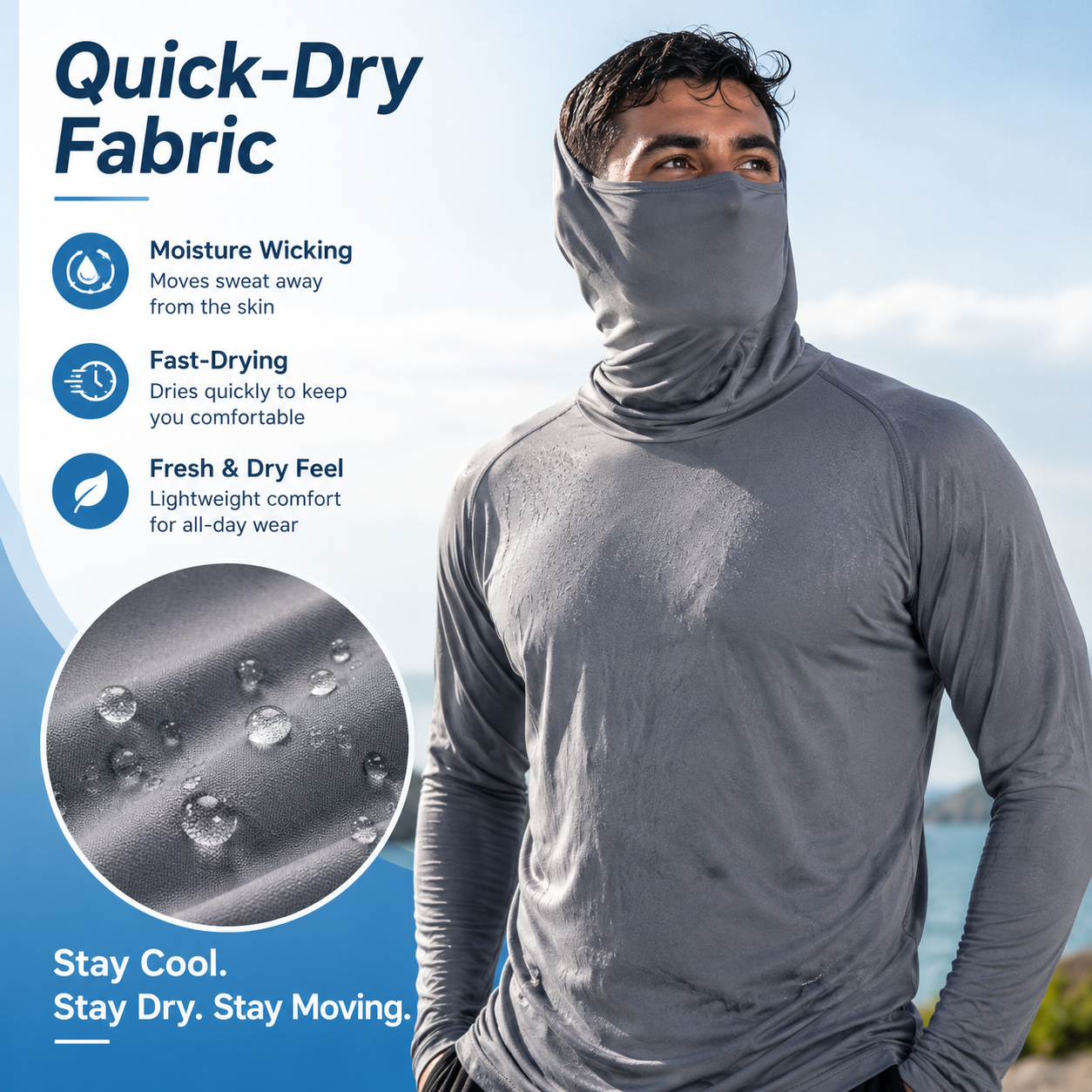 🥳LAST DAY SALE 65% OFF⚡ Men’s Lightweight Quick-Dry UV Protection Hoodie— Free Shipping For Two Pieces