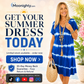 Tie-dye Striped Short-sleeved Loose T-shirt Dress