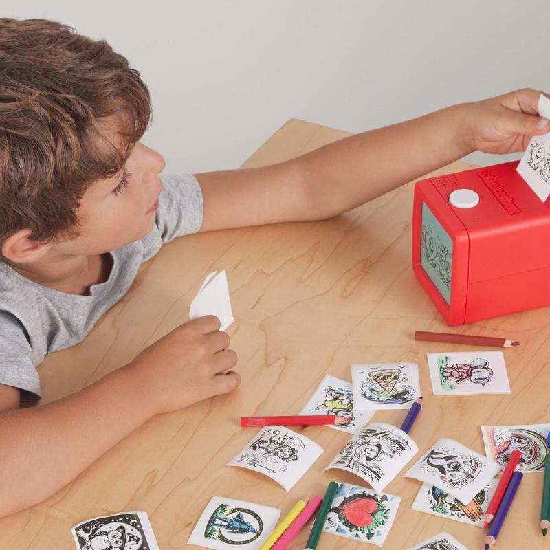 🎃Halloween Deal 50% OFF!✨AI Sticker Maker for Kids – Voice, Photo & App-to-Print Thermal Printer