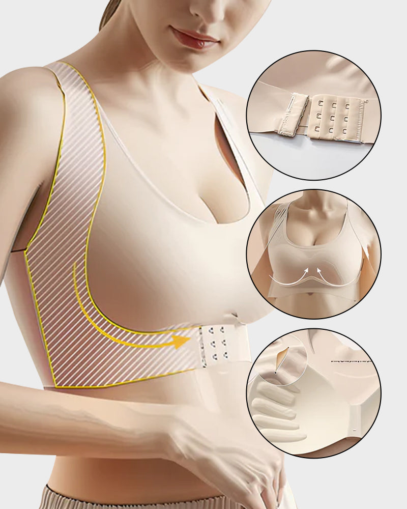 🎉LAST DAY SALE -70% OFF⚡Front Closure Cross-Back Wireless Posture Bra