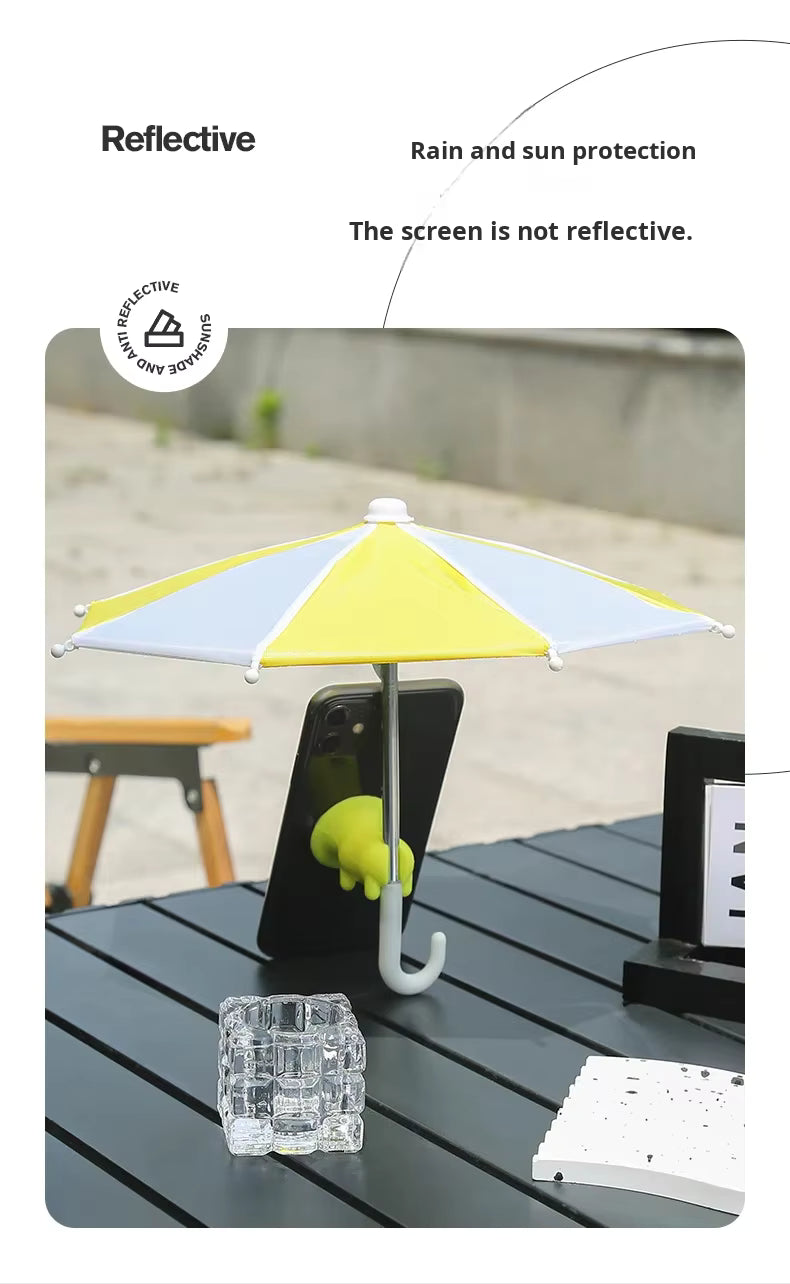 Outdoor cycling mobile sunshade stand for motorcycle umbrella - Compact sun protection and rain protection