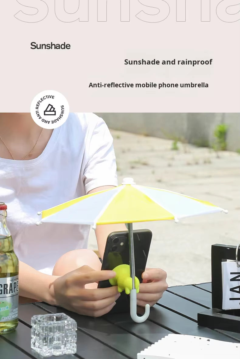 Outdoor cycling mobile sunshade stand for motorcycle umbrella - Compact sun protection and rain protection