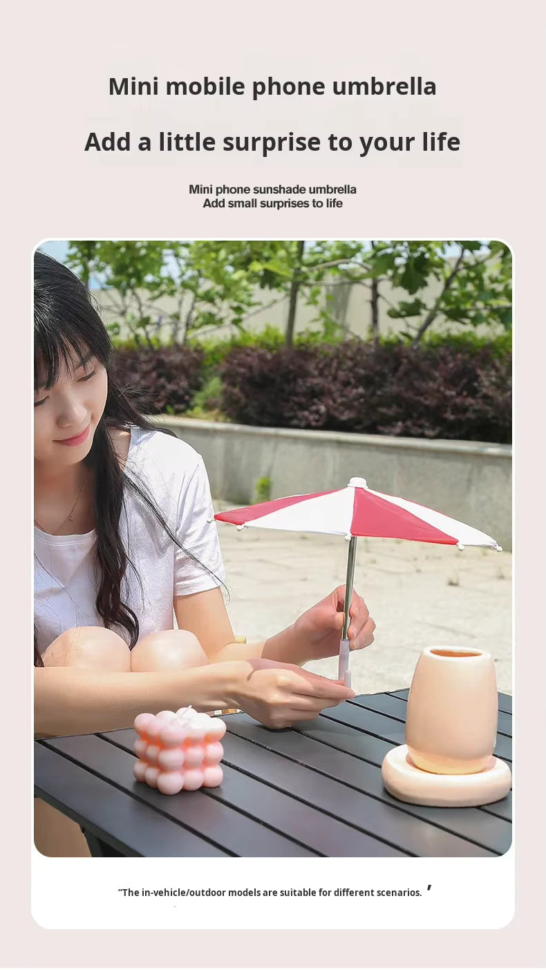 Outdoor cycling mobile sunshade stand for motorcycle umbrella - Compact sun protection and rain protection