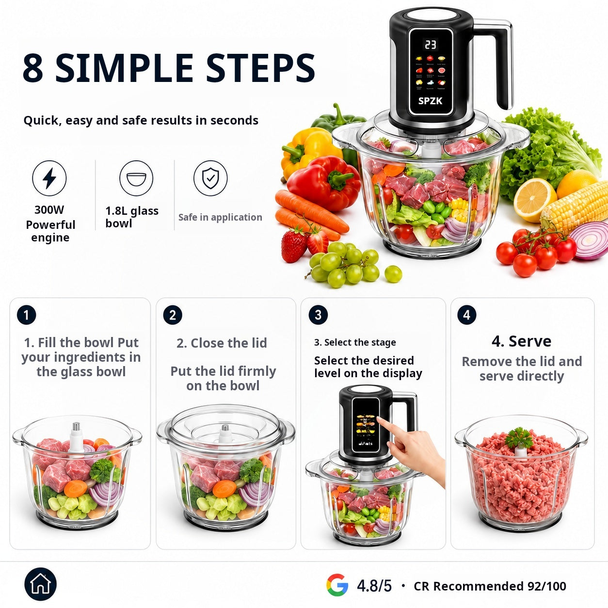 🔪USB-powered cordless kitchen mincer for meat, sauces and more – quick, hygienic and easy! 🍖🥦