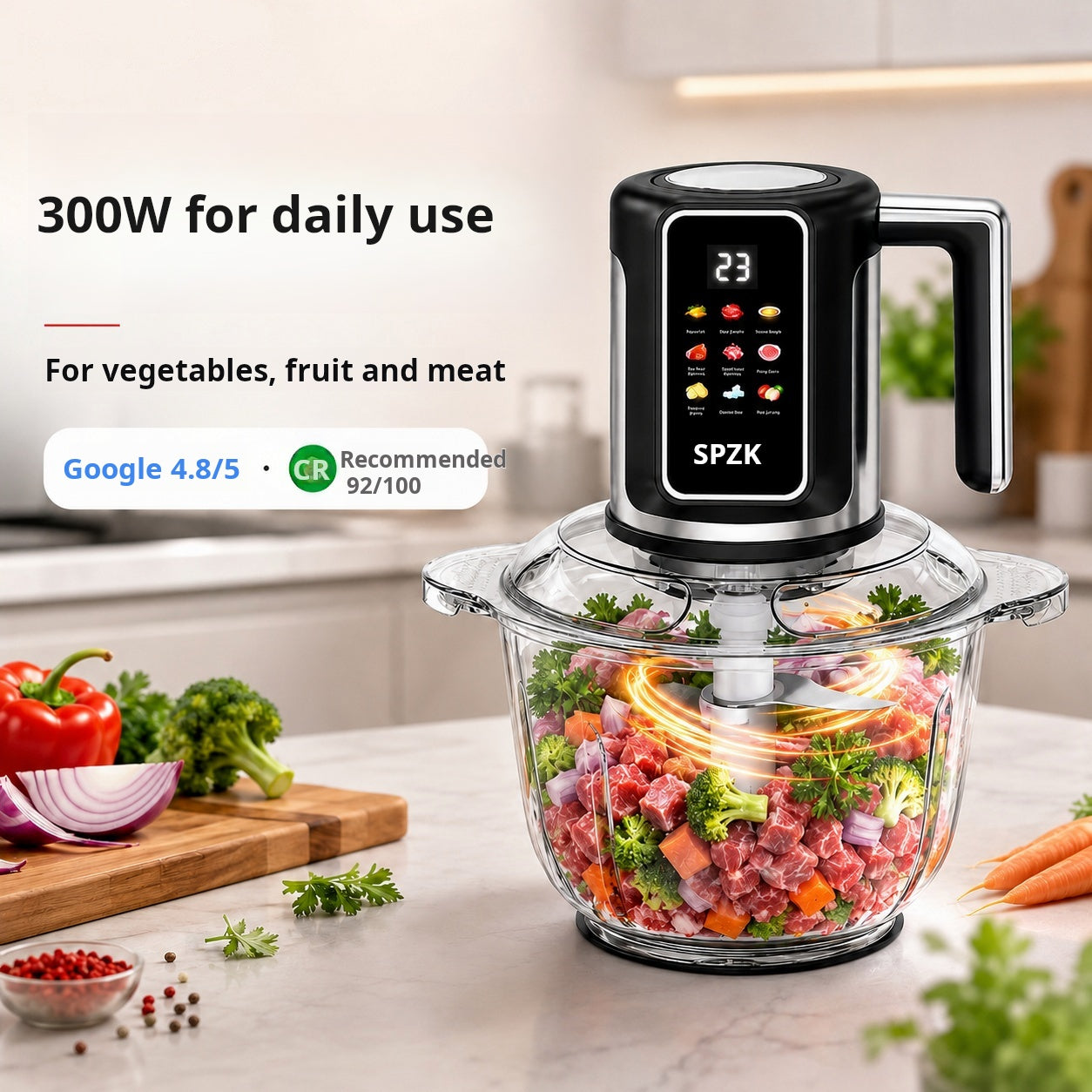 🔪USB-powered cordless kitchen mincer for meat, sauces and more – quick, hygienic and easy! 🍖🥦