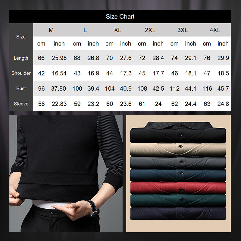 🔥Hot Sale-49% OFF🔥Men's Lapel Faux Two-Piece Knitted Shirt