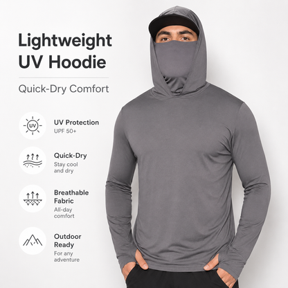 🥳LAST DAY SALE 65% OFF⚡ Men’s Lightweight Quick-Dry UV Protection Hoodie— Free Shipping For Two Pieces