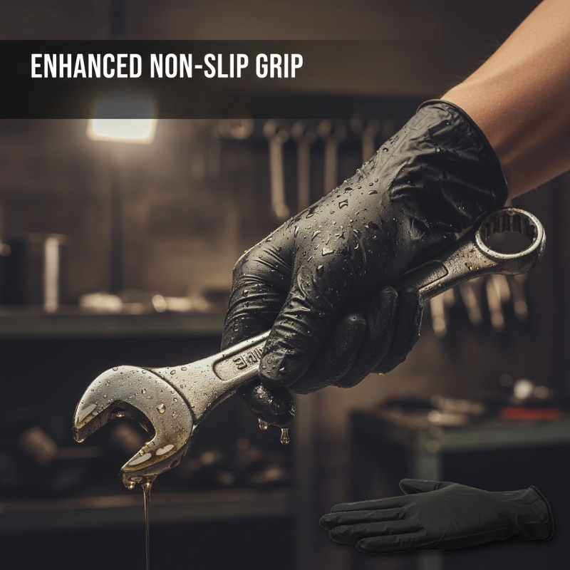 🔥NEW YEAR SALE - ONLY £9.99!!🎁Nitrile Pro Gloves – Heavy Duty, Slip & Stain Resistant, Scratch Resistant