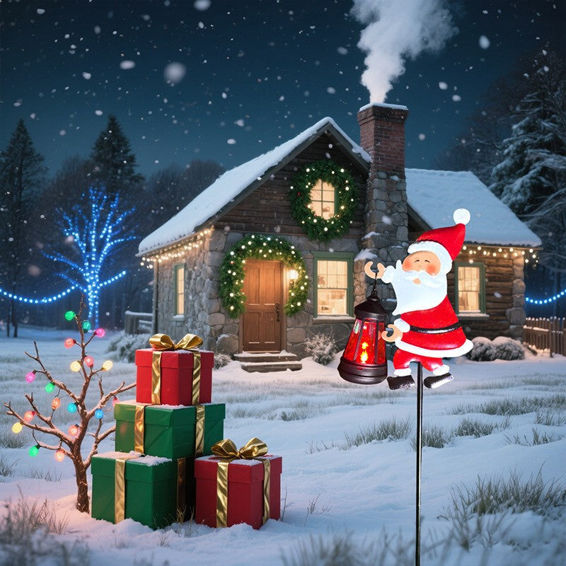 🎅 50% OFF FLASH SALE! ✨Santa Watering Can Solar Light with Ground Stake