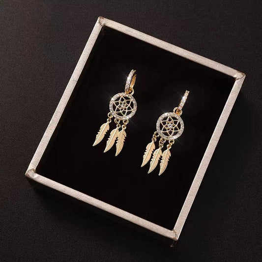 🔥BUY 2 GET 20% OFF🔥Dreamcatcher Crystal Charm Earrings